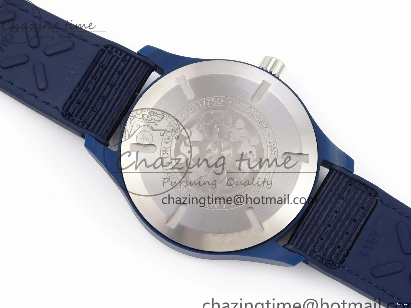 MIROTIME 0206 Original Pilot’s Watch Laureus Blue Ceramic IW328101 ZF 1:1 Best Edition on Blue Nylon Strap A 7027